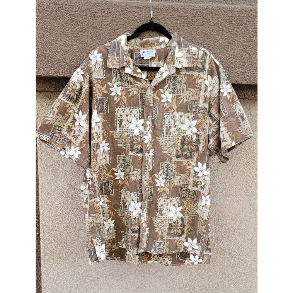 Vtg Malihini Hawaii Button-down Hawaiian Shirt